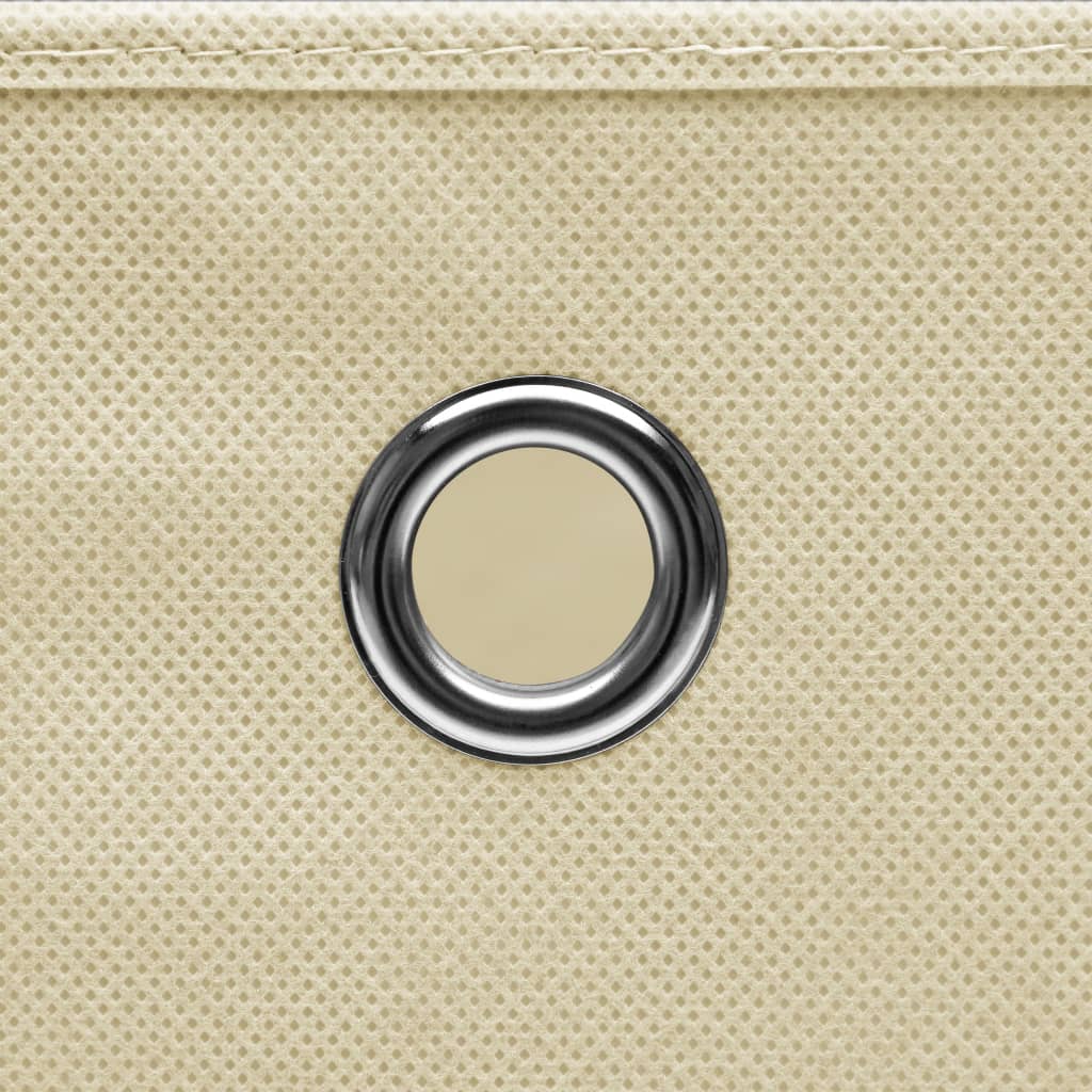 10 db krémszínű szövet tárolódoboz 32 x 32 x 32 cm