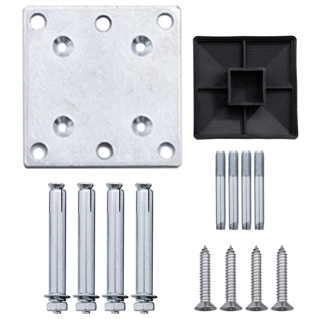 2 négyszögletes és 1 ferde barna wpc kerítéselem 446 x 186 cm