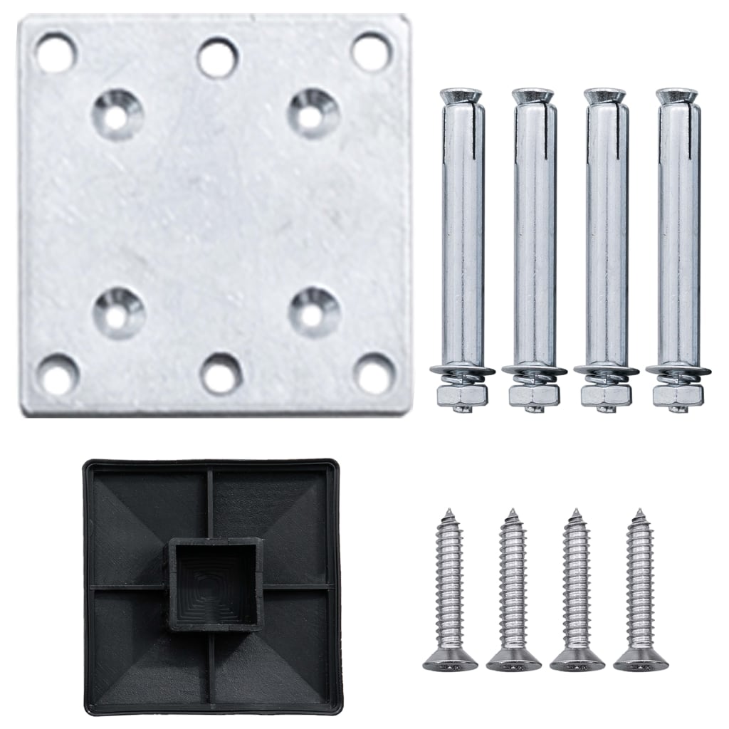 3 négyszögletes és 1 ferde szürke wpc kerítéselem 619 x 186 cm