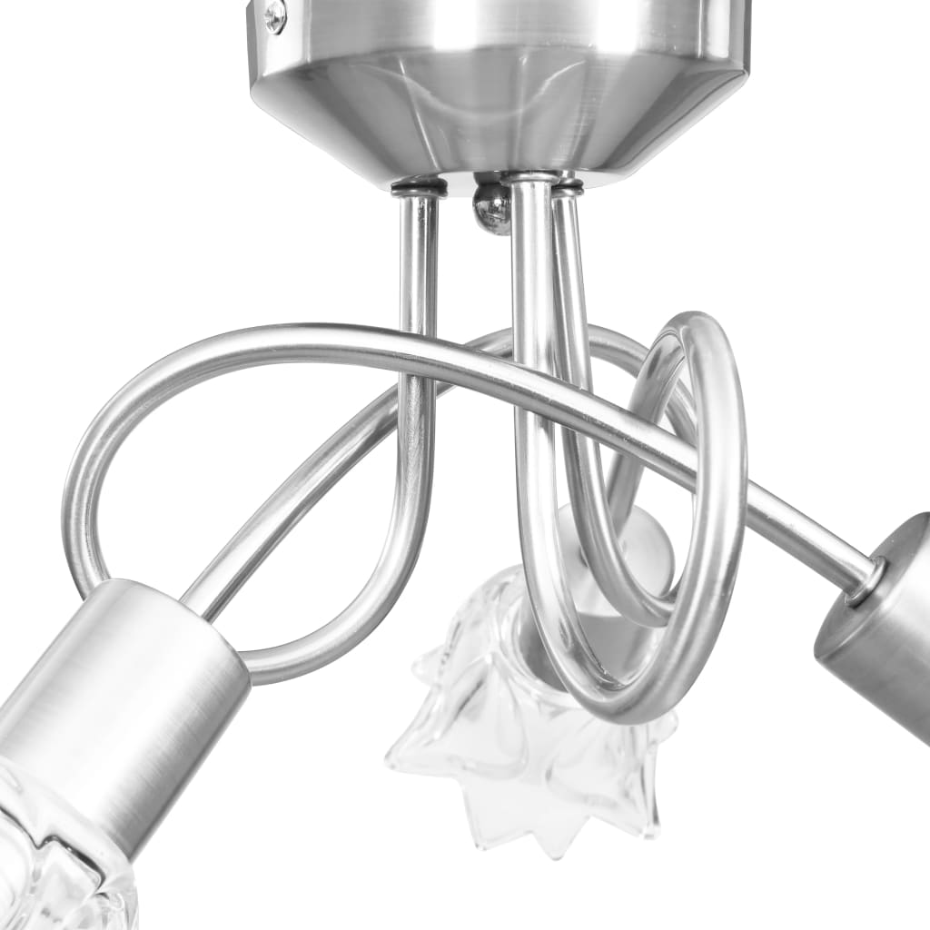 Átlátszó üveg lámpaernyős mennyezeti lámpa 3 db e14-es izzóhoz