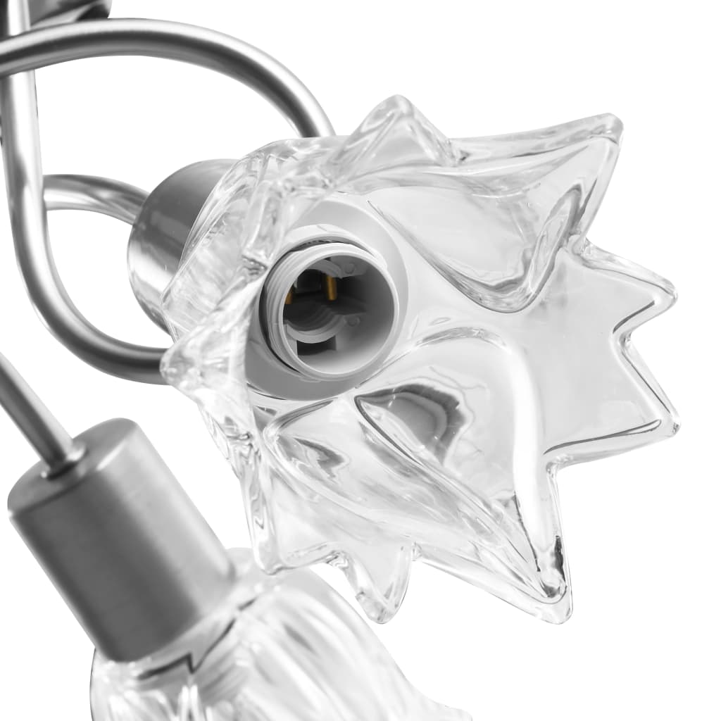 Átlátszó üveg lámpaernyős mennyezeti lámpa 3 db e14-es izzóhoz