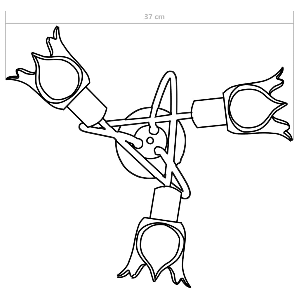 Átlátszó üveg lámpaernyős mennyezeti lámpa 3 db e14-es izzóhoz