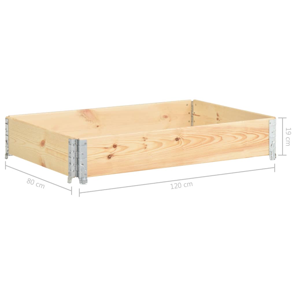 Tömör fenyőfa raklapmagasító 80 x 120 cm