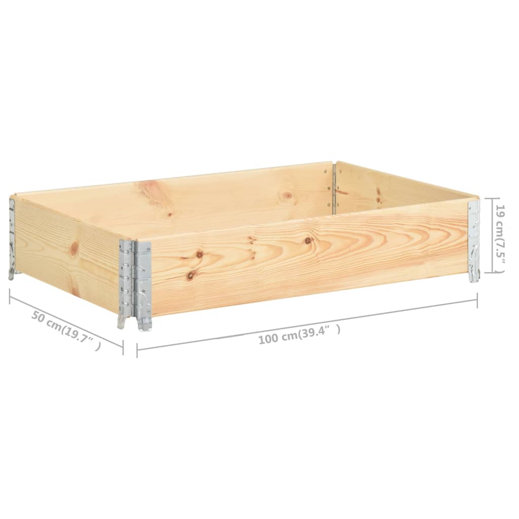 Tömör fenyőfa raklapmagasító 50 x 100 cm