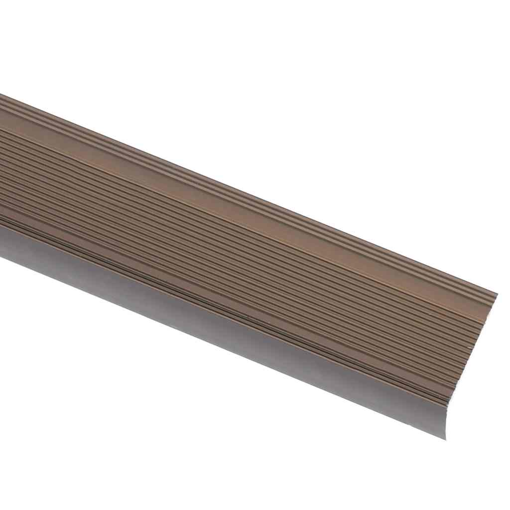5 db barna l-alakú alumínium lépcsőélvédő 90 cm