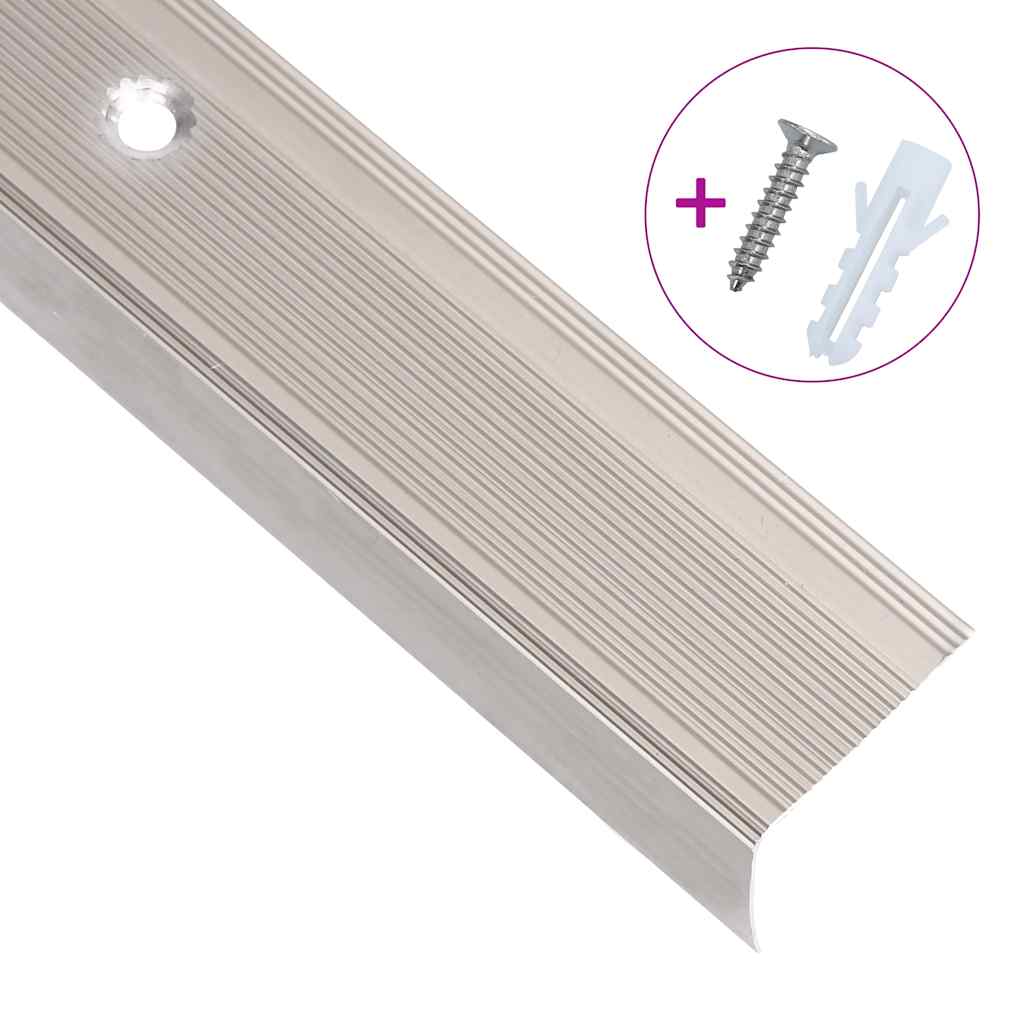 15 db pezsgőszínű l-alakú alumínium lépcsőélvédő 90 cm