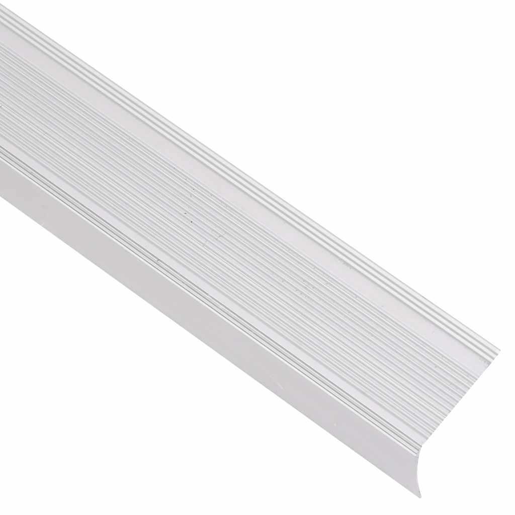5 db ezüstszínű l-alakú alumínium lépcsőélvédő 100 cm