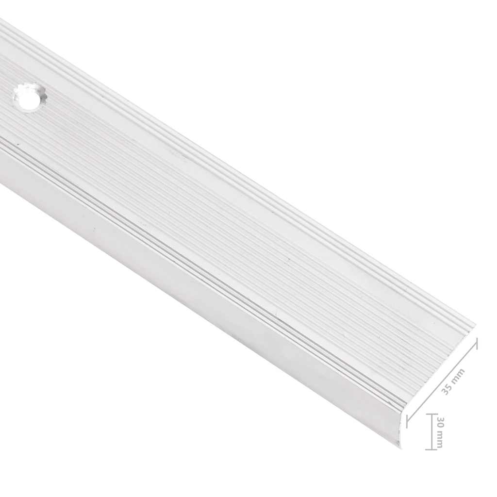 5 db ezüstszínű l-alakú alumínium lépcsőélvédő 100 cm