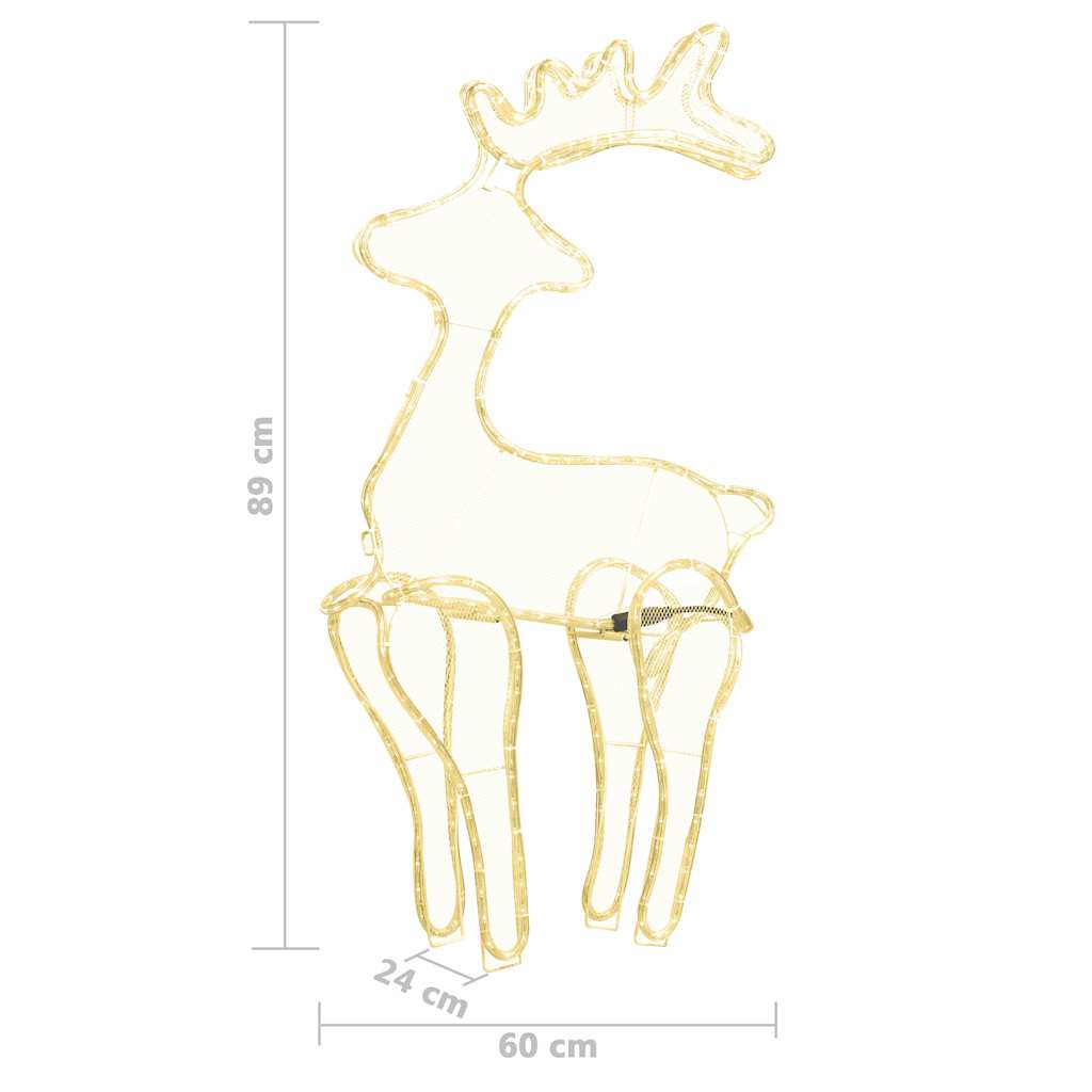 Rénszarvas karácsonyi dísz hálóval 306 led-del 60 x 24 x 89 cm