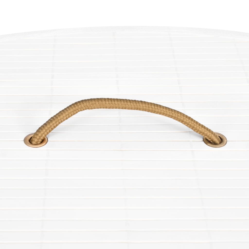 Fehér sarok bambusz szennyestartó kosár 60 l