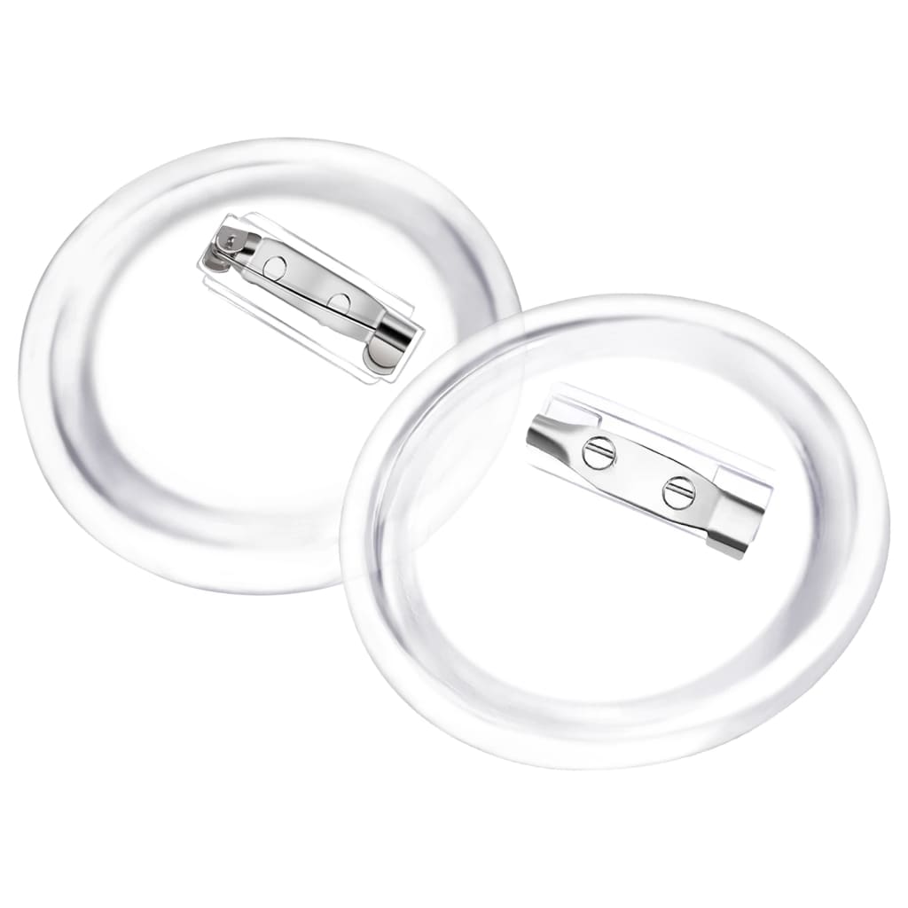 100 készlet akril 44 mm-es kitűző