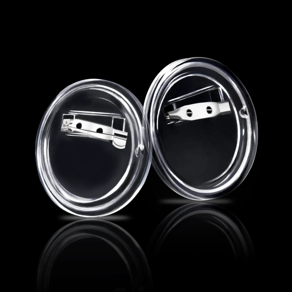 100 készlet akril 44 mm-es kitűző