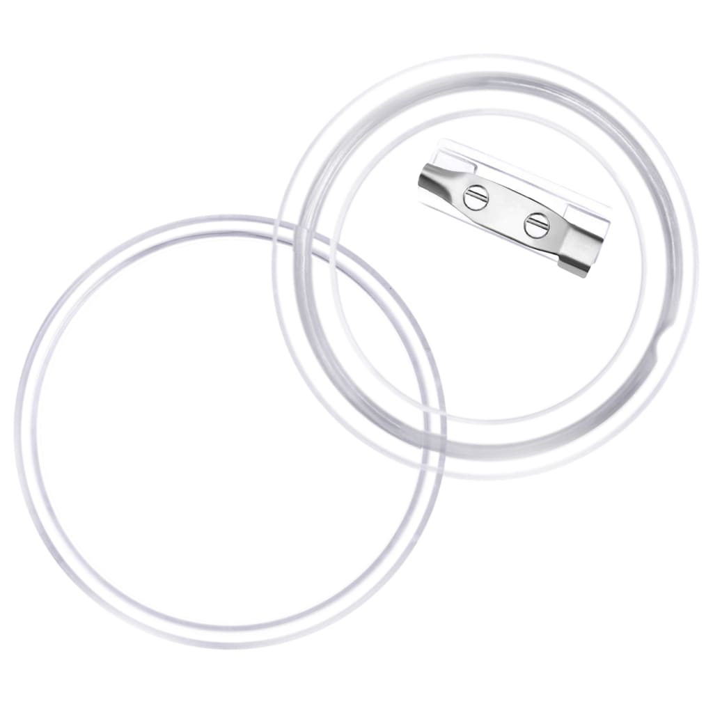 100 készlet akril 44 mm-es kitűző