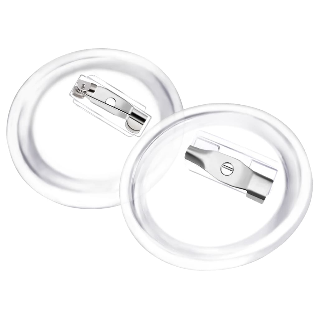 100 készlet akril 25 mm-es kitűző