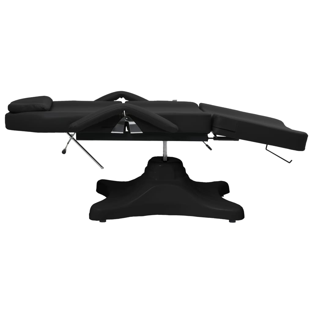 Fekete masszázsasztal 180 x 62 x (86,5-118) cm