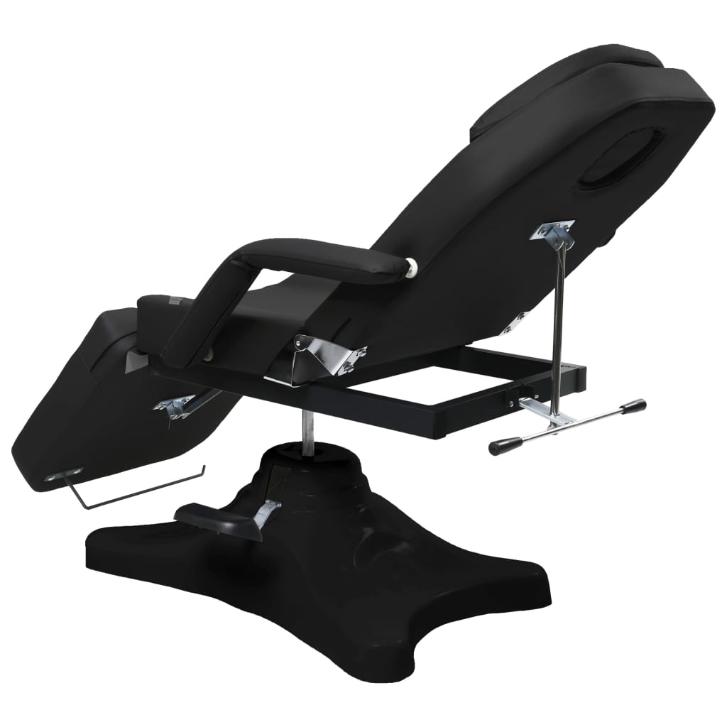 Fekete masszázsasztal 180 x 62 x (86,5-118) cm