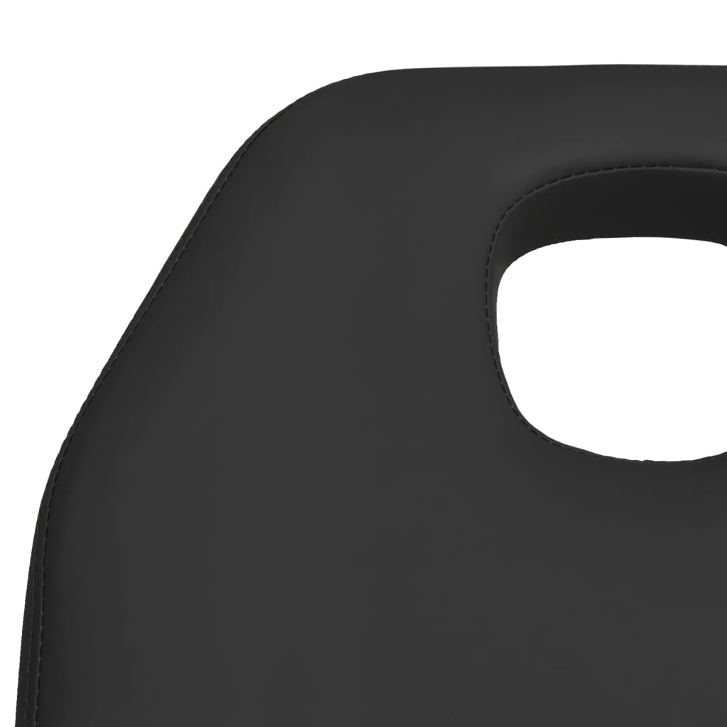 Fekete masszázsasztal 180 x 62 x (86,5-118) cm