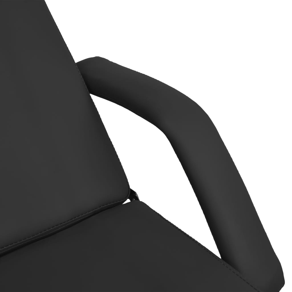 Fekete masszázsasztal 180 x 62 x (86,5-118) cm
