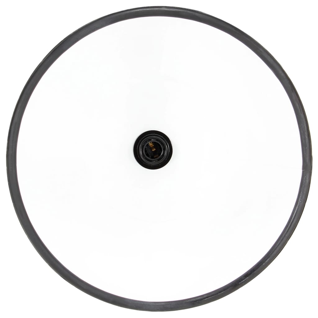 Kerek fekete ipari függőlámpa 25 w 30 cm e27