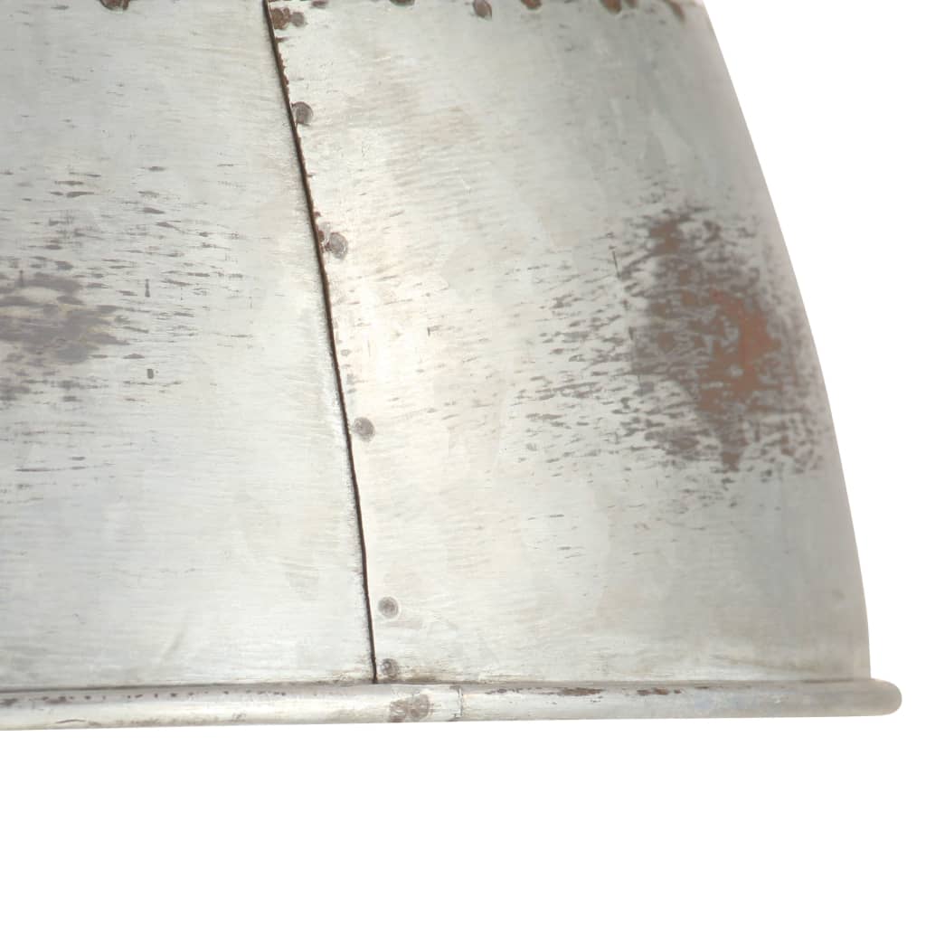 Kerek ezüstszínű ipari függőlámpa 25 w 31 cm e27