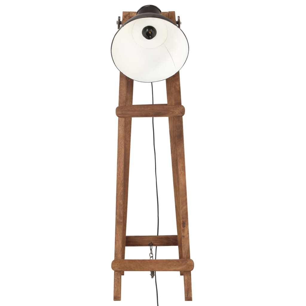 Fekete tömör mangófa állólámpa e27