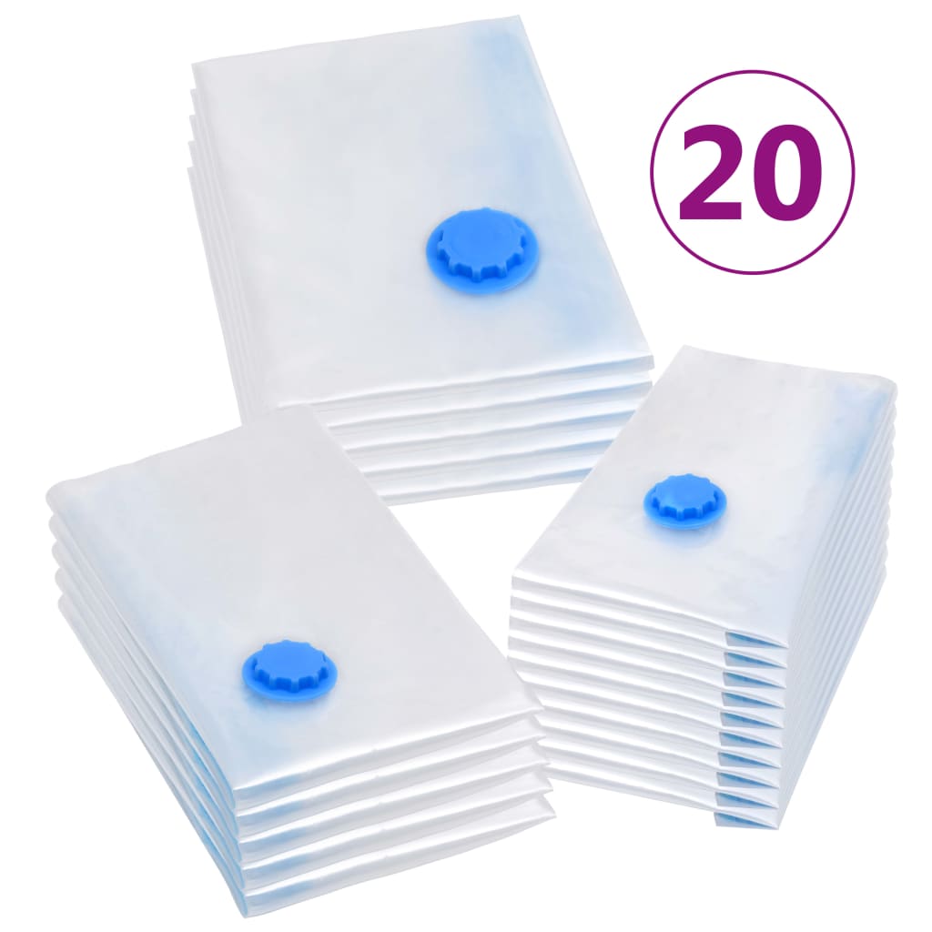 20 db vákuumos utazó tárolózsák ruhákhoz 3 méretben 20 db vákuumos utazó tárolózsák ruhákhoz 3 méretben