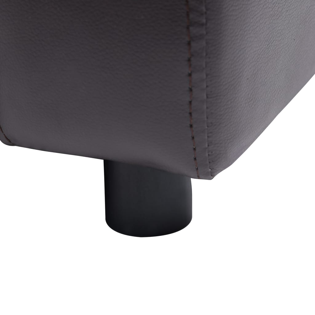 Barna műbőr kutyakanapé 80 x 50 x 40 cm