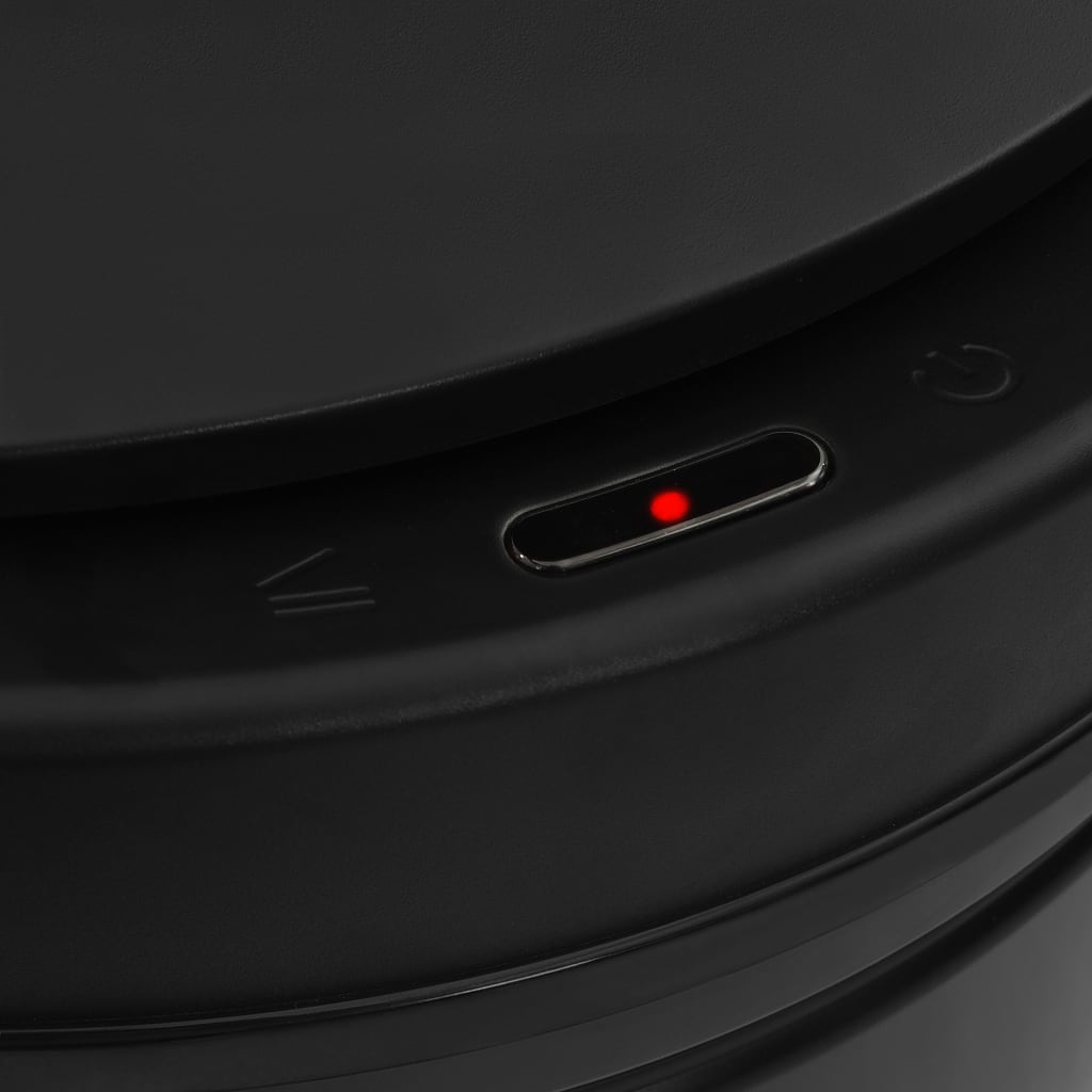 Fekete automata érzékelős szénacél szemeteskuka 80 l