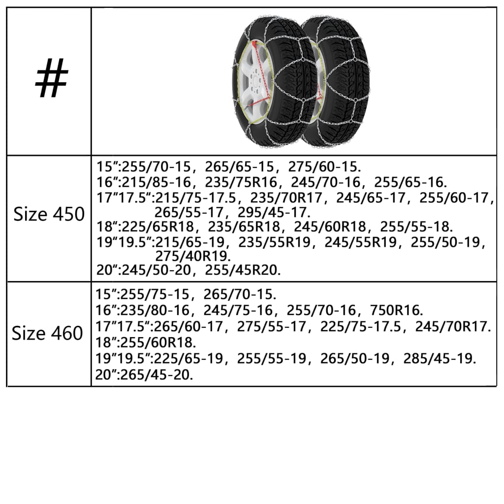 2 db 400-as méretű gépkocsi-hólánc 16 mm suv 4x4 2 db 400-as méretű gépkocsi-hólánc 16 mm suv 4x4