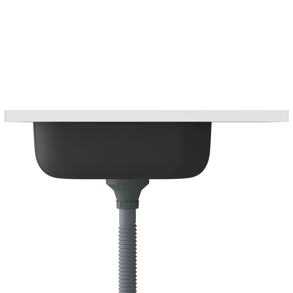 Ezüstszínű rozsdamentes acél mosogató lefolyóval 500x600x155mm