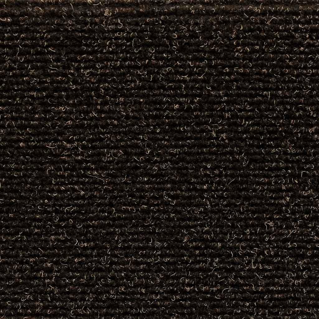 15 db öntapadós lépcsőszőnyeg 56 x 17 x 3 cm sötétbarna félkör alakú
