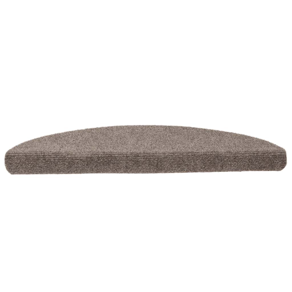 15 db öntapadós lépcsőszőnyeg 56 x 17 x 3 cm bézs félkör alakú