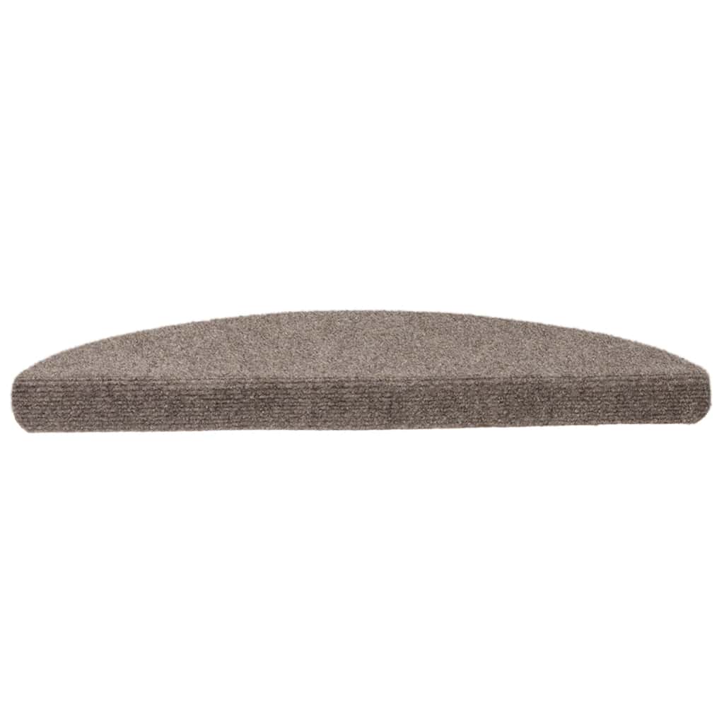 15 db öntapadós lépcsőszőnyeg 65 x 21 x 4 cm bézs félkör alakú nagy