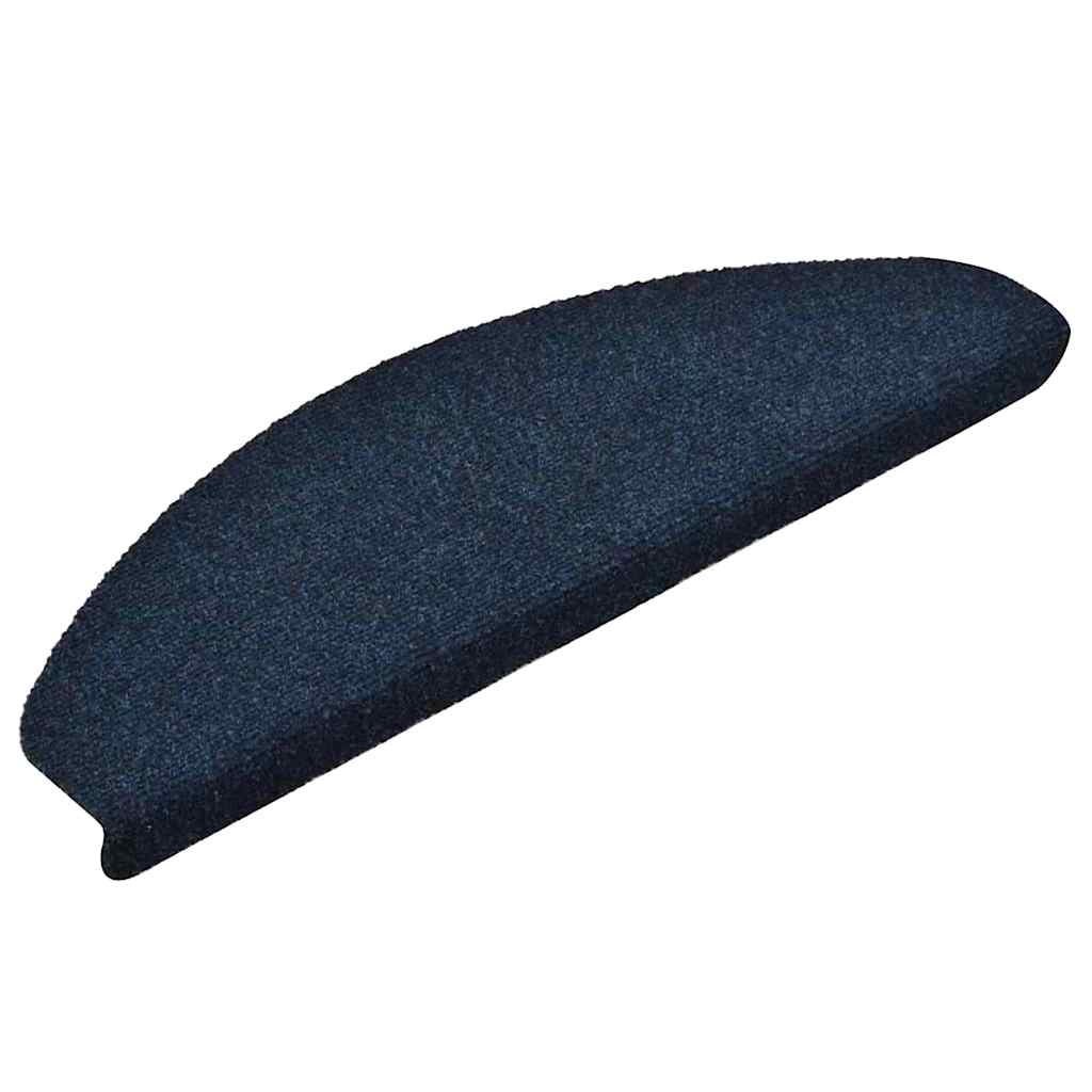 15 db öntapadós lépcsőszőnyeg 65 x 21 x 4 cm sötétkék félkör alakú nagy
