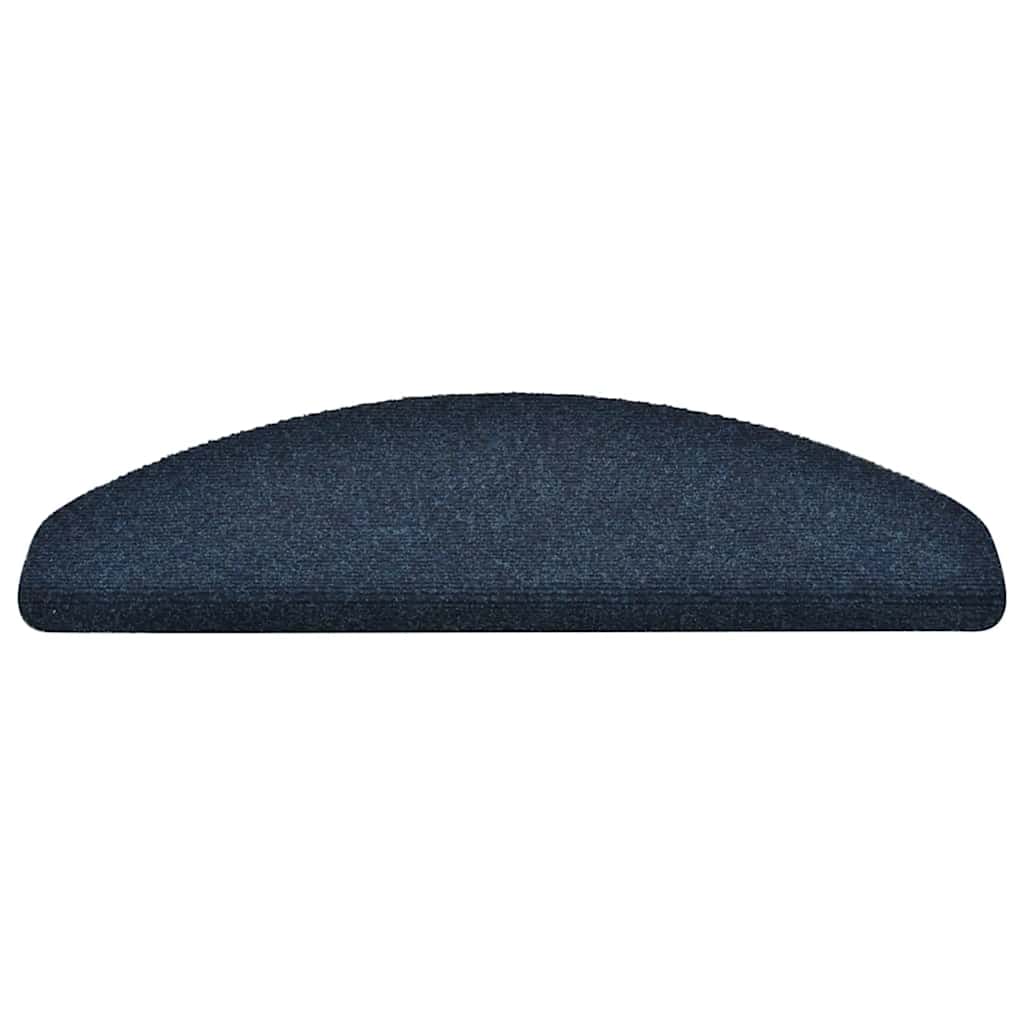 15 db öntapadós lépcsőszőnyeg 65 x 21 x 4 cm sötétkék félkör alakú nagy