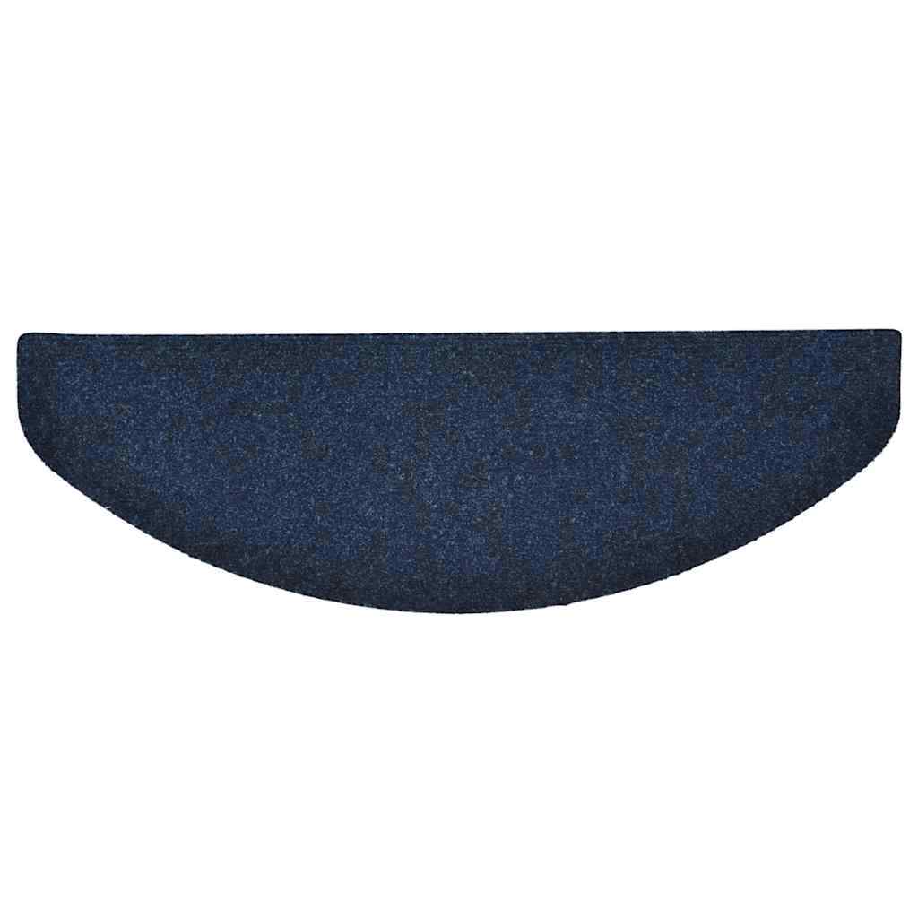 15 db öntapadós lépcsőszőnyeg 65 x 21 x 4 cm sötétkék félkör alakú nagy