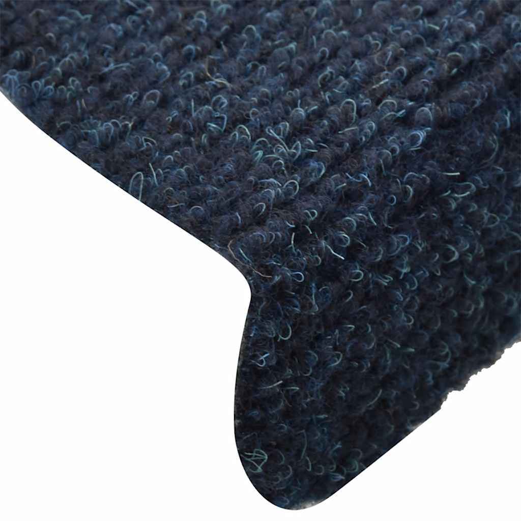 15 db öntapadós lépcsőszőnyeg 65 x 21 x 4 cm sötétkék félkör alakú nagy