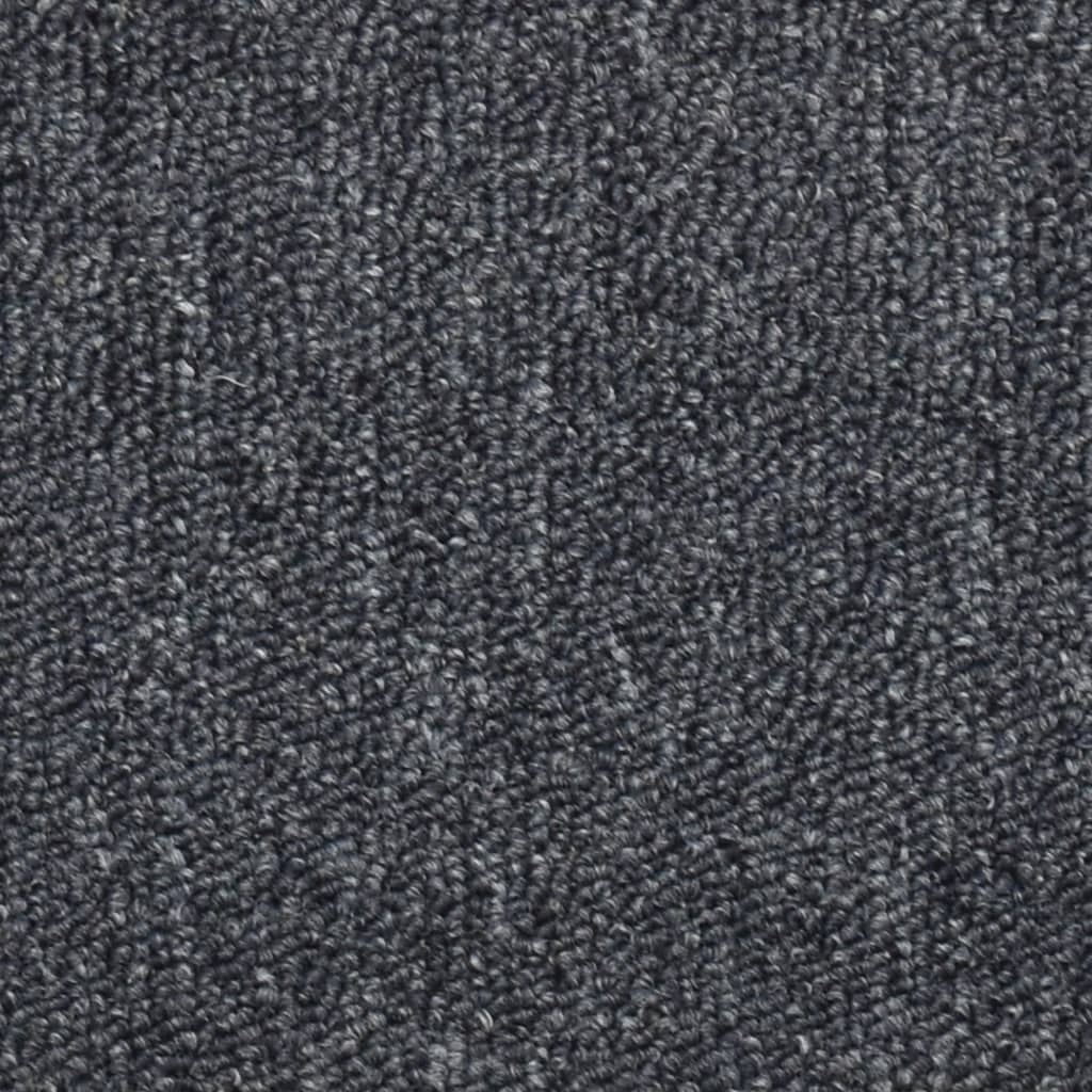 15 db sötétszürke és kék félkör alakú lépcsőszőnyeg 56 x 17 x 3 cm