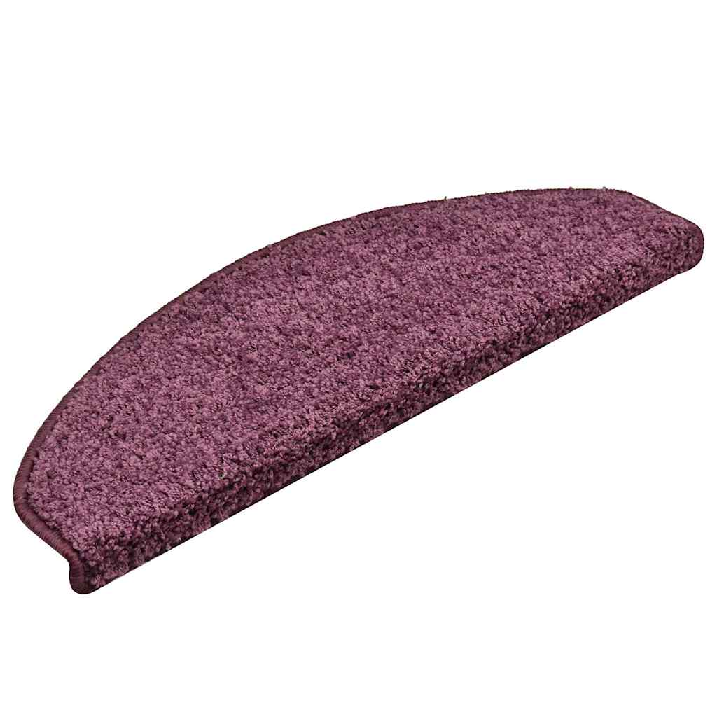 15 db sötétlila félkör alakú lépcsőszőnyeg 65 x 21 x 4 cm, nagy