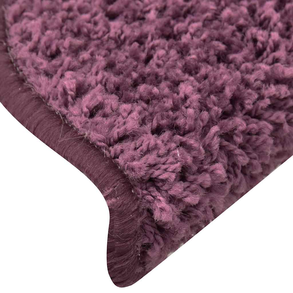 15 db sötétlila félkör alakú lépcsőszőnyeg 65 x 21 x 4 cm, nagy