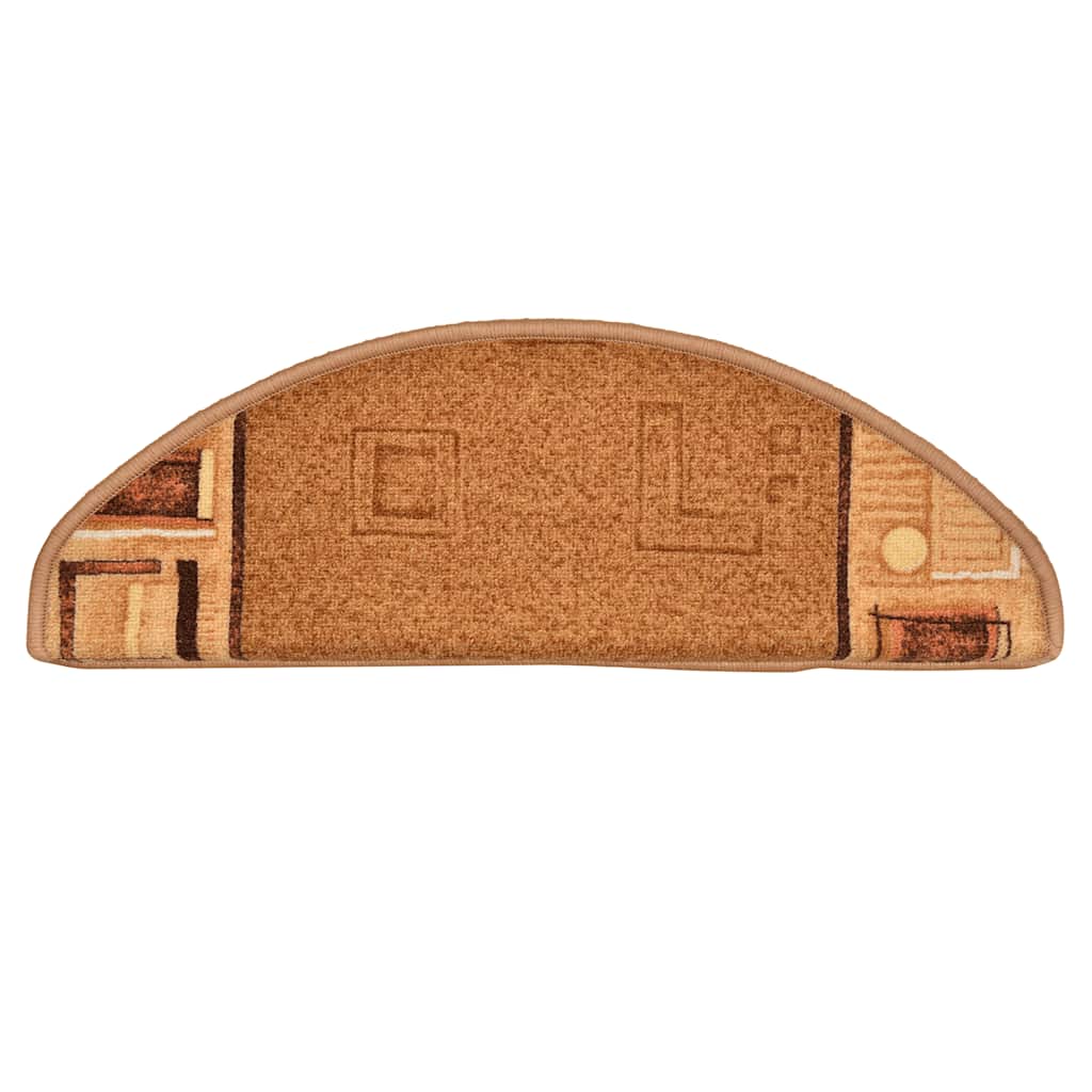 15 db bézs öntapadó lépcsőszőnyeg 65 x 21 x 4 cm