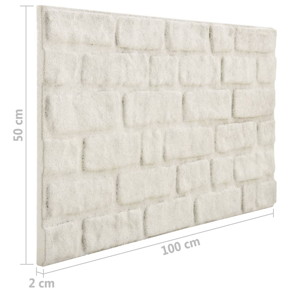 11 db eps 3d fali panel fehér tégla dizájnnal