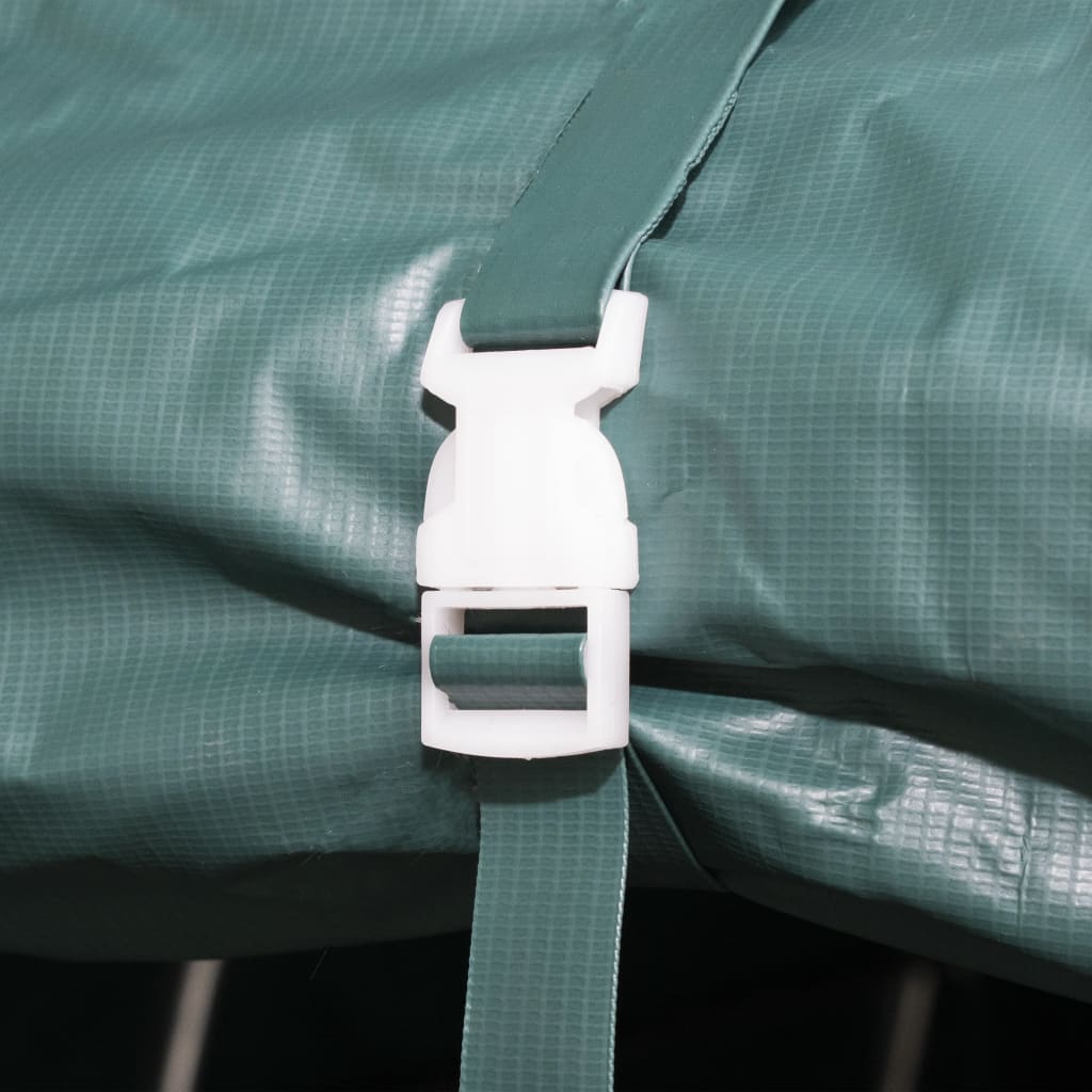 Sötétzöld elmozdítható pvc állattartó sátor 550 g/m² 3,3x3,2 m