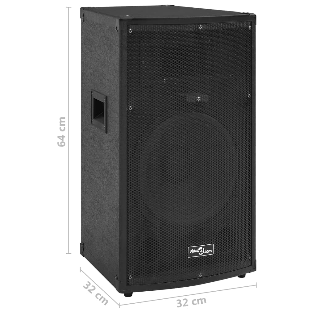 Fekete professzionális passzív hifi színpadi hangszóró 1000 w