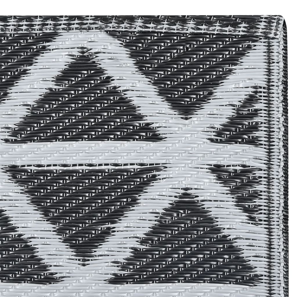 Fekete pp kültéri szőnyeg 120 x 180 cm