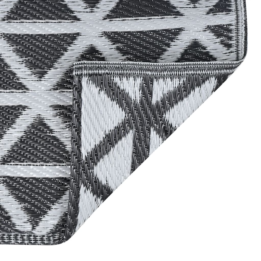 Fekete pp kültéri szőnyeg 120 x 180 cm