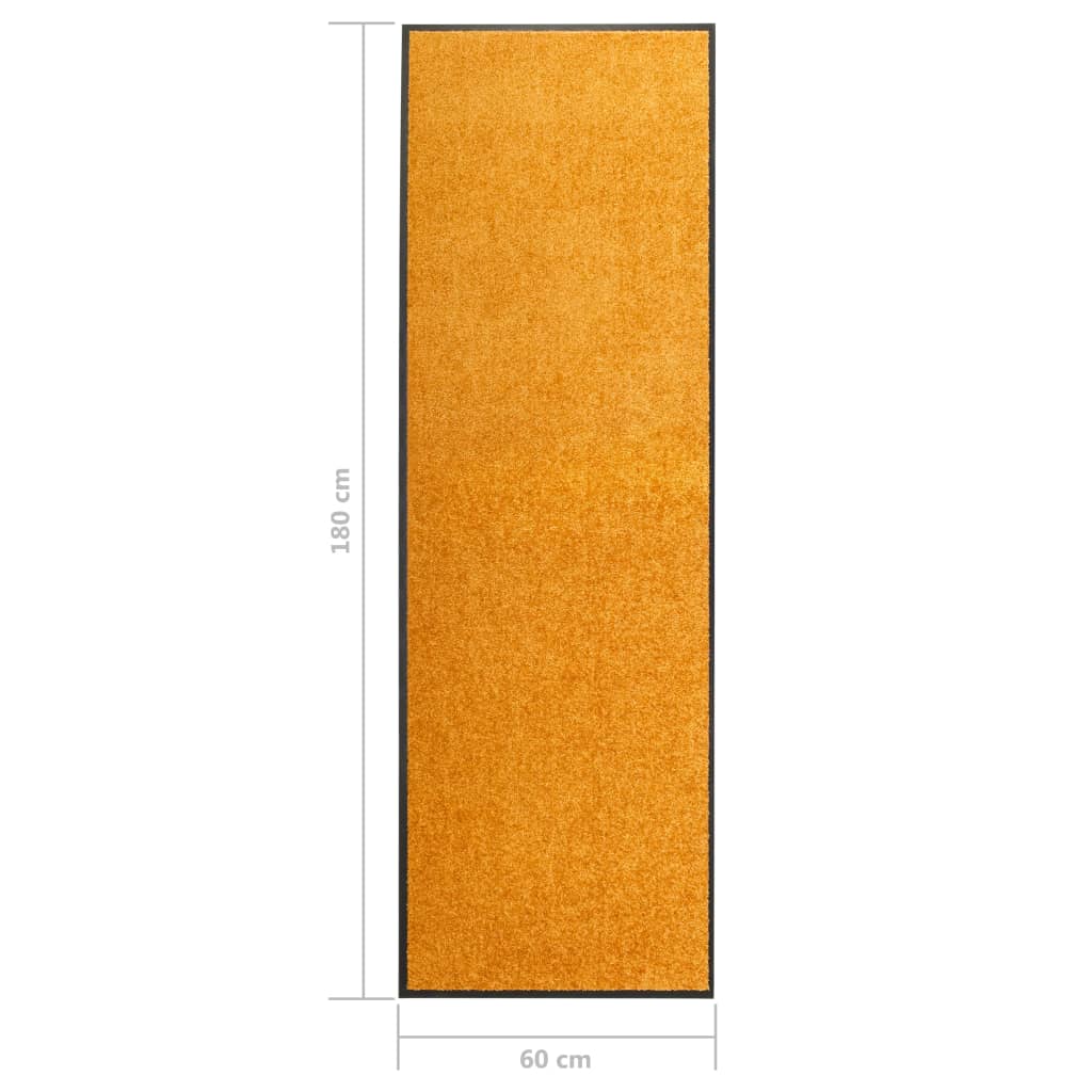 Narancssárga kimosható lábtörlő 60 x 180 cm