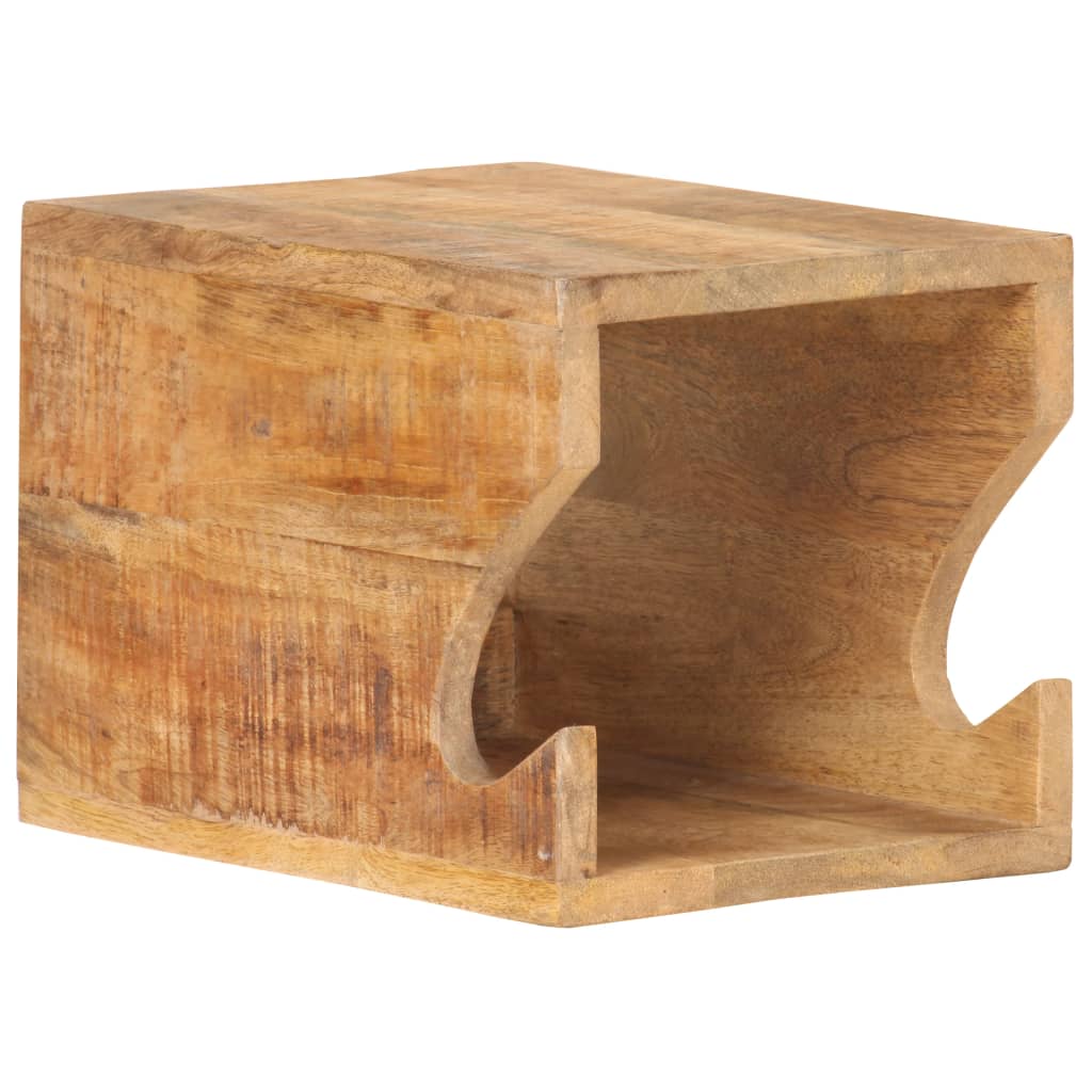 Falra szerelhető tömör nyers mangófa kerékpártartó 35x25x25 cm