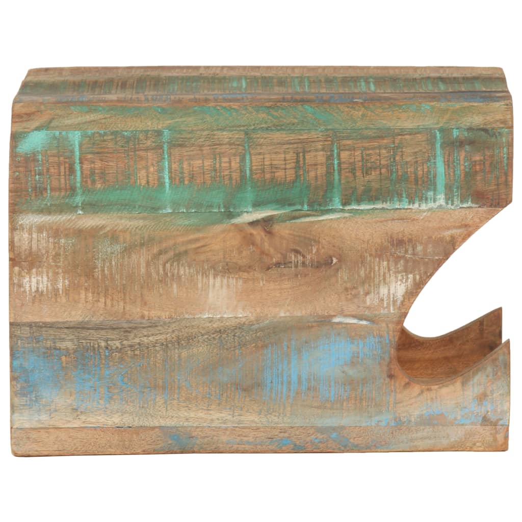 Falra szerelhető újrahasznosított fa kerékpártartó 35x25x25 cm