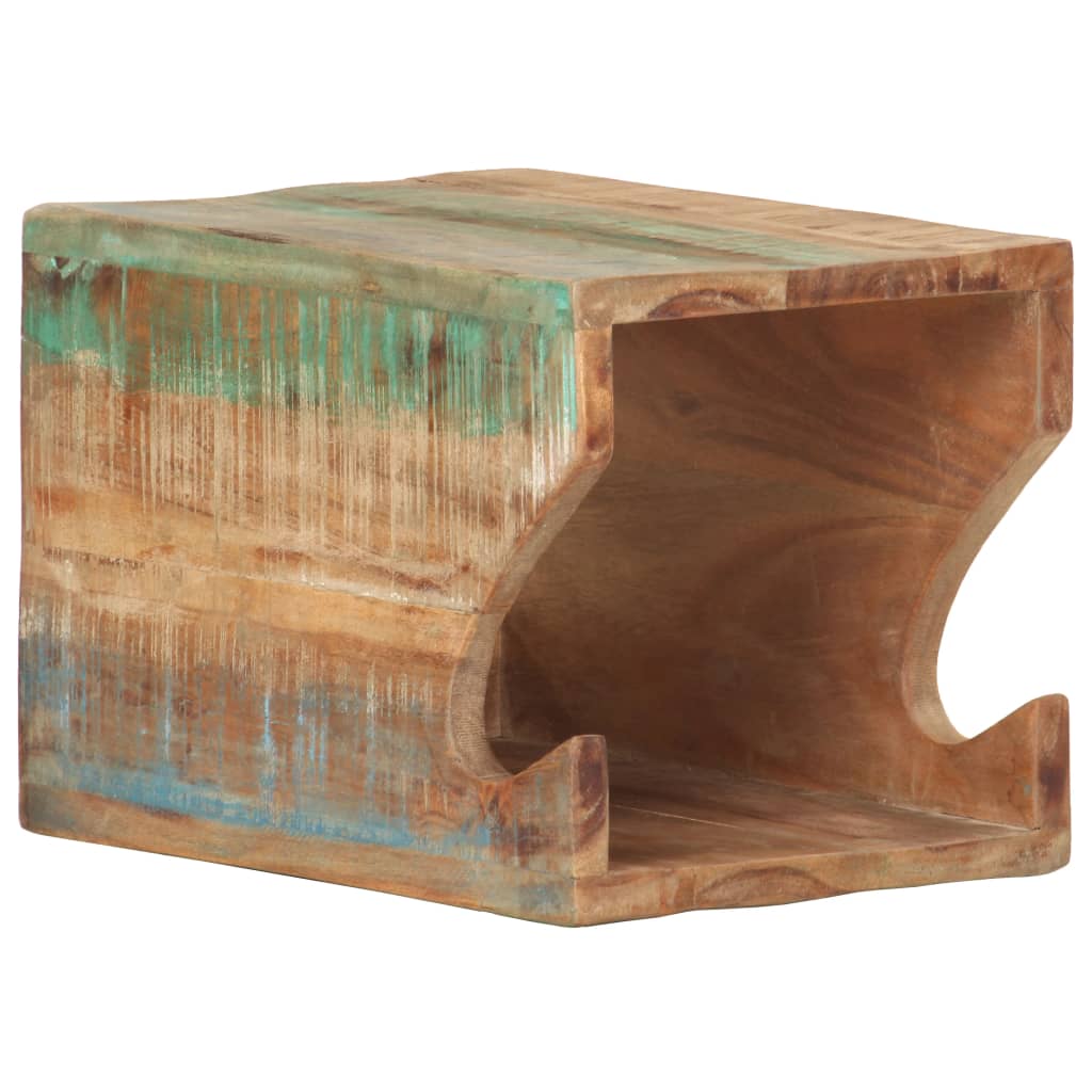 Falra szerelhető újrahasznosított fa kerékpártartó 35x25x25 cm